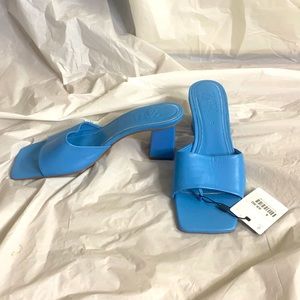 Blue Zara mules